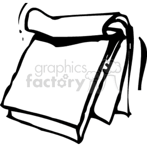 300x300 Royalty Free A Black And White Sketch Pad 156261 Vector Clip Art