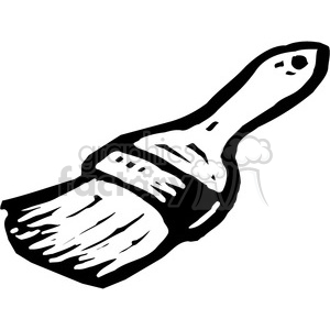 300x300 Royalty Free Black And White Paintbrush 385012 Vector Clip Art