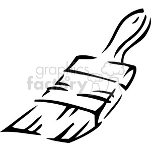 300x300 Royalty Free Black And White Paintbrush 385046 Vector Clip Art