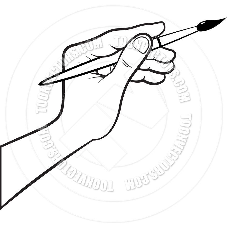 940x940 Brush Clipart Hand Holding