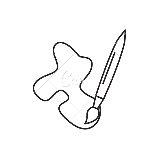 550x550 Artistic Paint Brush Art Creativity School Icon