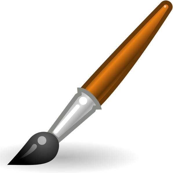 597x600 Tango Style Paintbrush Free Vector In Open Office Drawing Svg
