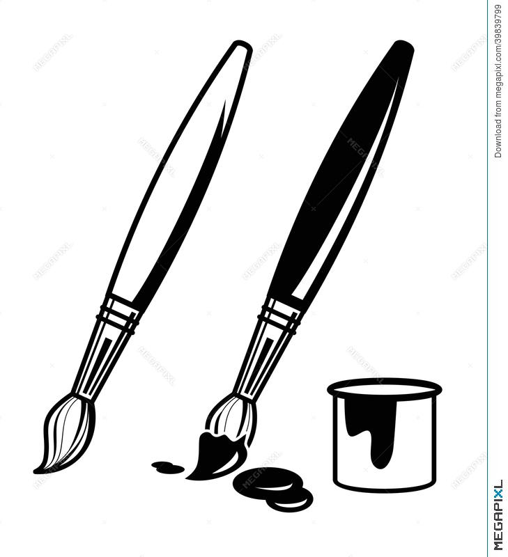 729x800 Paint Brush Icons Illustration 39839799