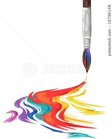 364x450 Paintbrush Rainbow Ink