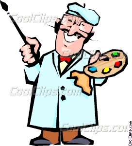 272x300 Cartoon Painter Vector Clip Art