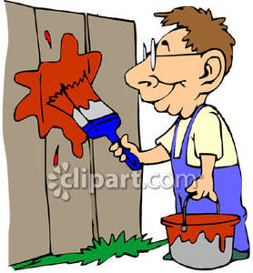 278x300 Of A Man Painting A Fence