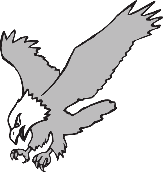 564x595 Black And White Eagle Clipart