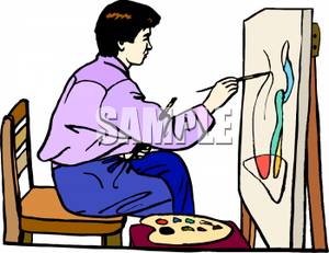 300x231 Young Artist Painting A Picture On A Canvas