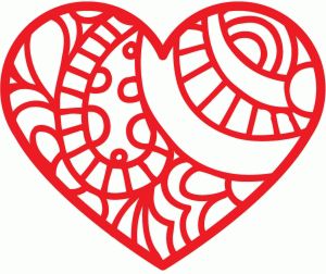300x252 Paisley Heart Cliparts
