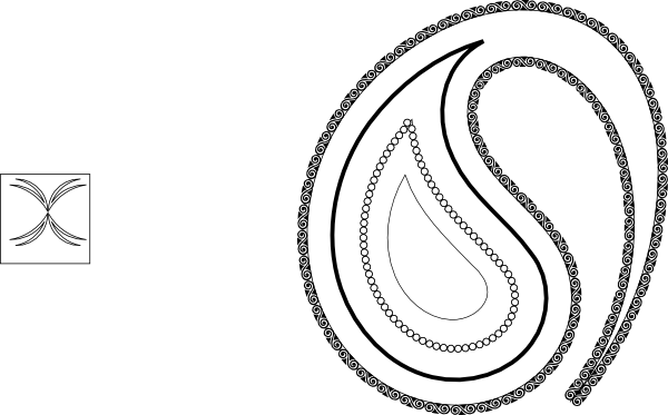 600x373 Paisley Pattern Clip Art