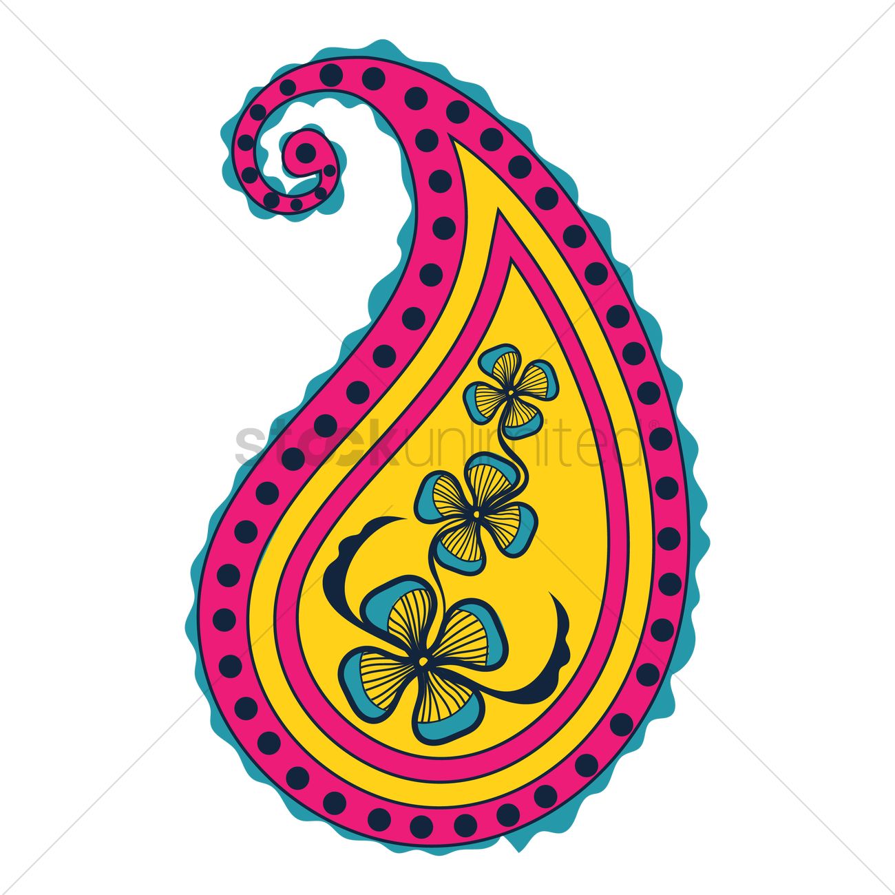 1300x1300 Yellow Clipart Paisley