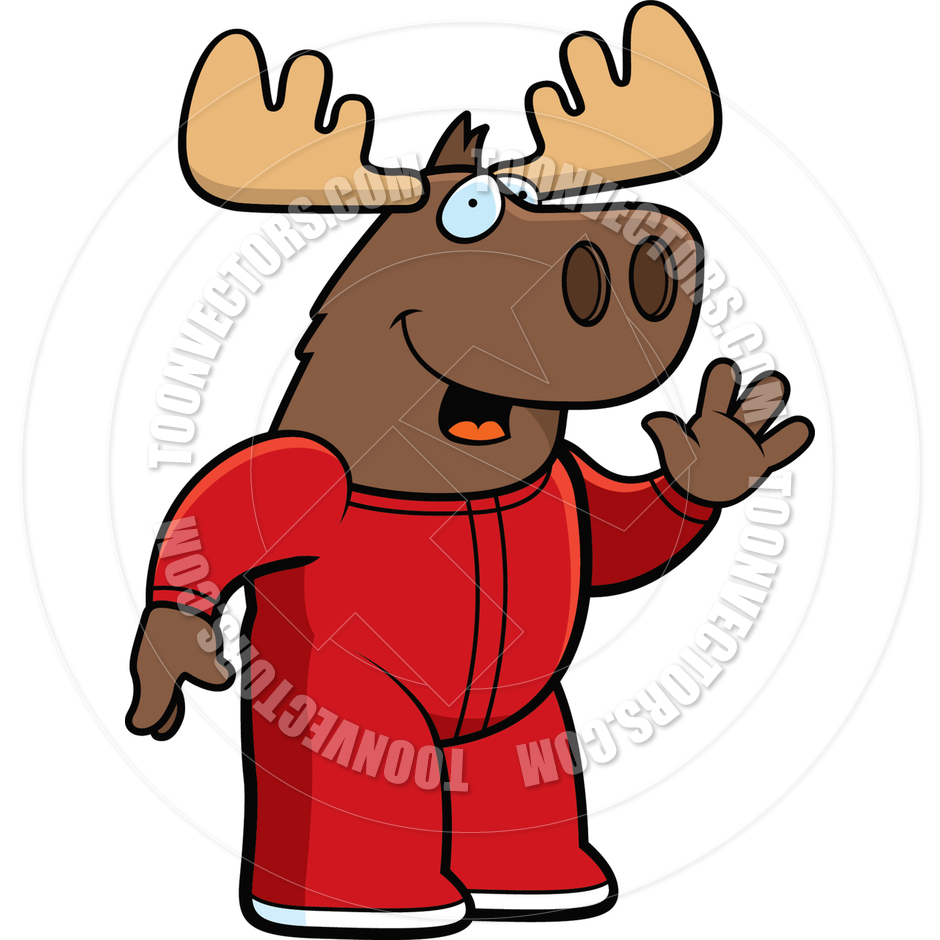 940x940 Cartoon Moose Pajamas By Cory Thoman Toon Vectors Eps