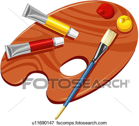 450x408 Clip Art Of Palette, Supplies, Close Up, Equipment, Utensil