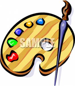 264x300 Paintbrush On A Palette