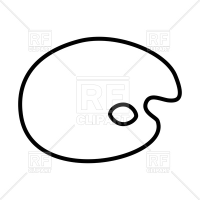 400x400 Palette Simple Icon On White Background Royalty Free Vector Clip