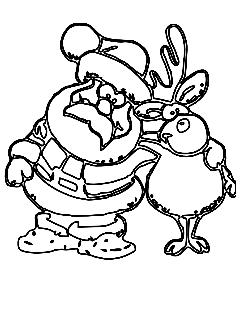 999x1355 Free Christmas Clipart Black And White