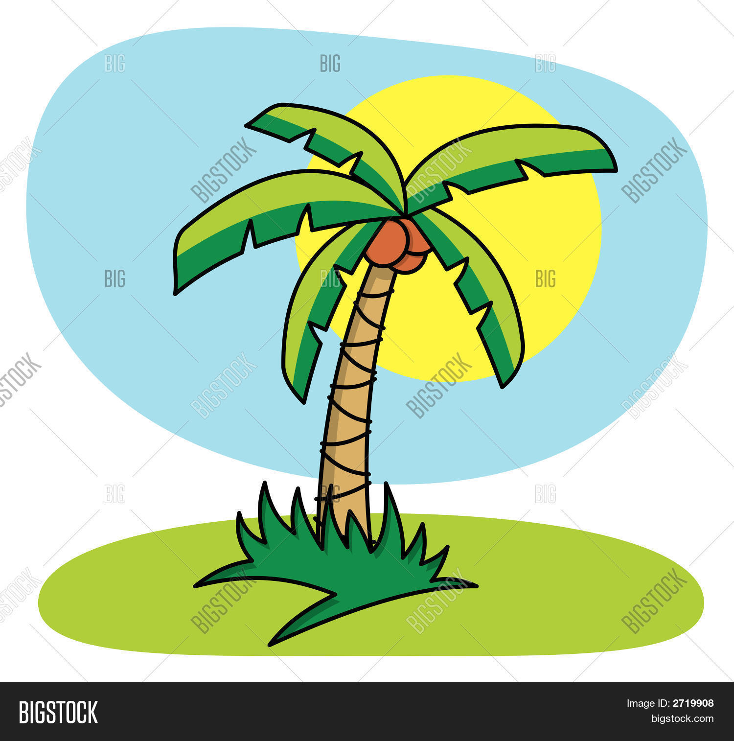 1500x1514 Cartoon Palm Tree Vector Amp Photo Bigstock