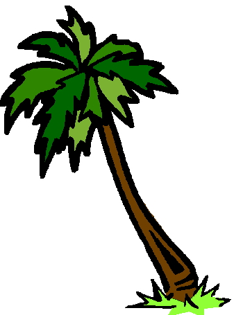 337x455 Palm Tree Clipart Tropical Black White