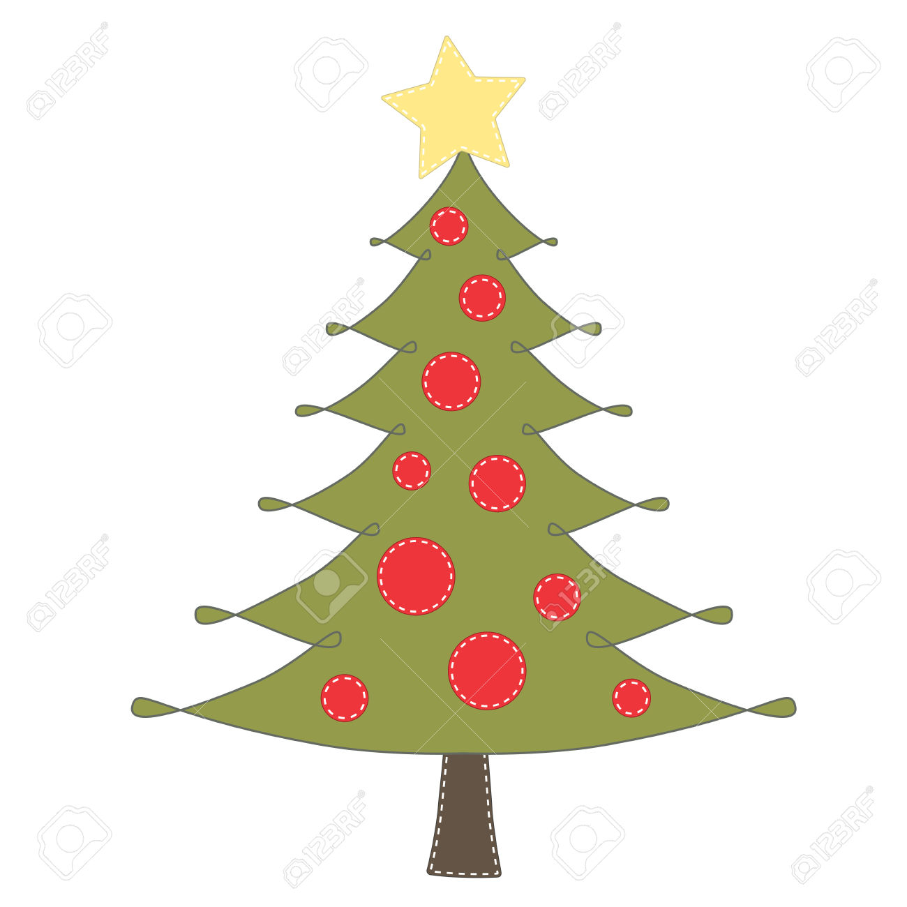 1300x1300 Christmas Tree Clipart No Background