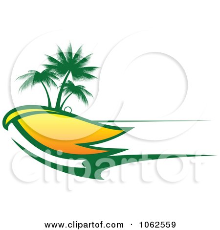 450x470 Clipart Palm Tree Island 4