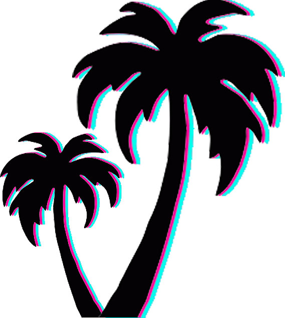 569x634 Miami Palm Tree Stickers By Doxford Redbubble