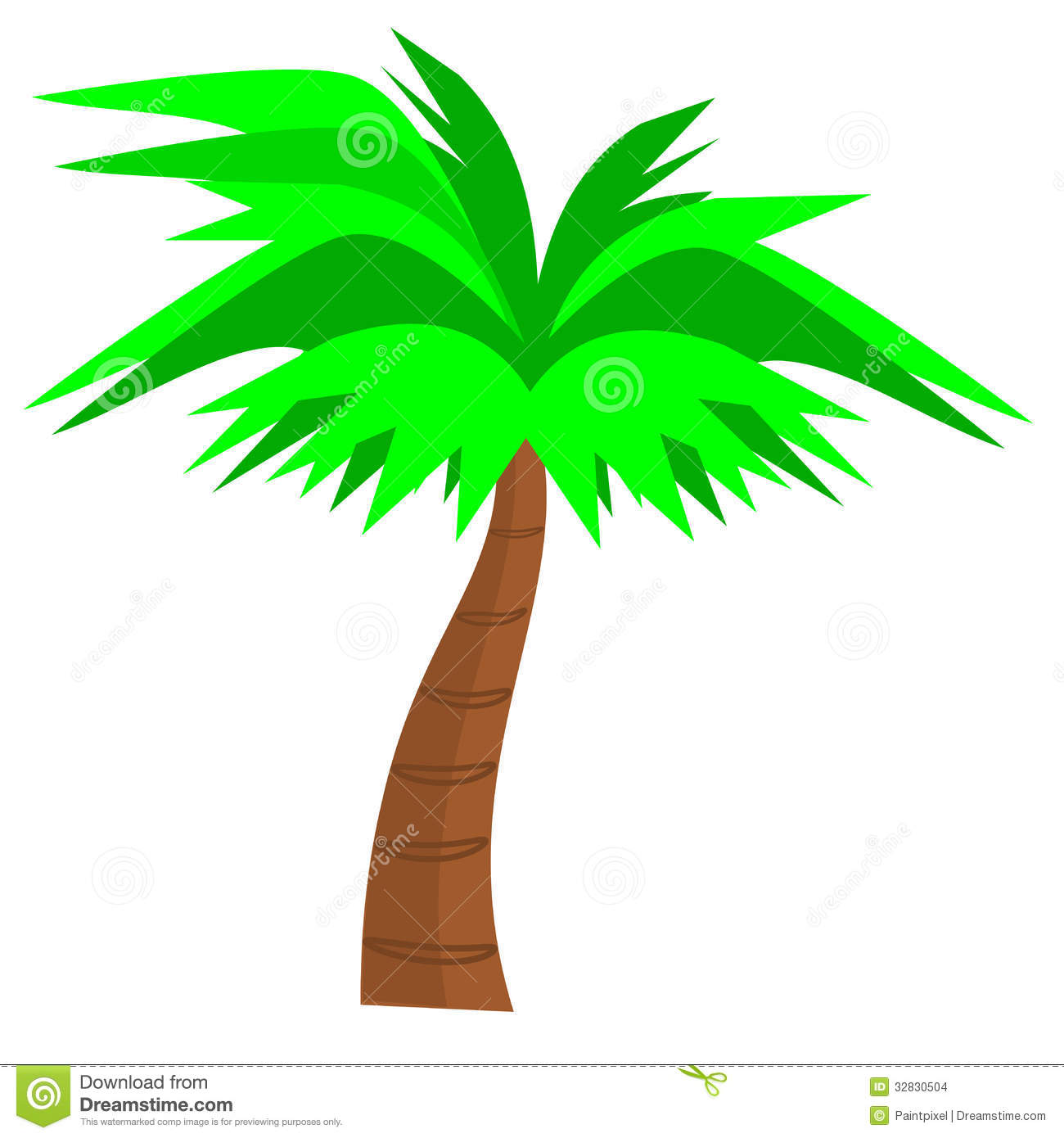 1300x1390 Palm Tree Clipart Curved