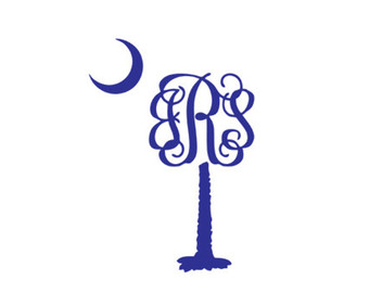 340x270 Palm Tree Monogram Etsy