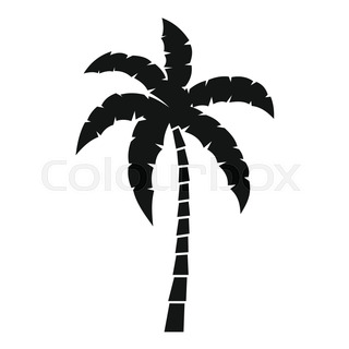 320x320 Palm Tree Silhouette Stock Vector Colourbox
