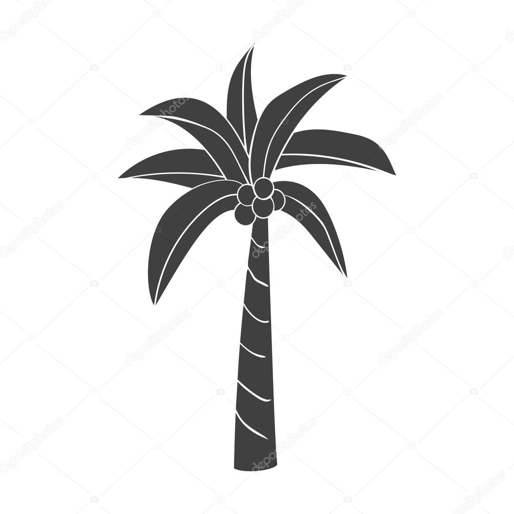 1024x1024 Black Silhouette Of Palm Tree Stock Vector Sunshine Art