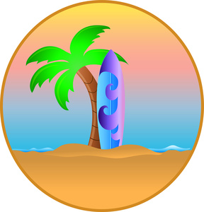 288x300 Sunset Clipart Hawaiian Island