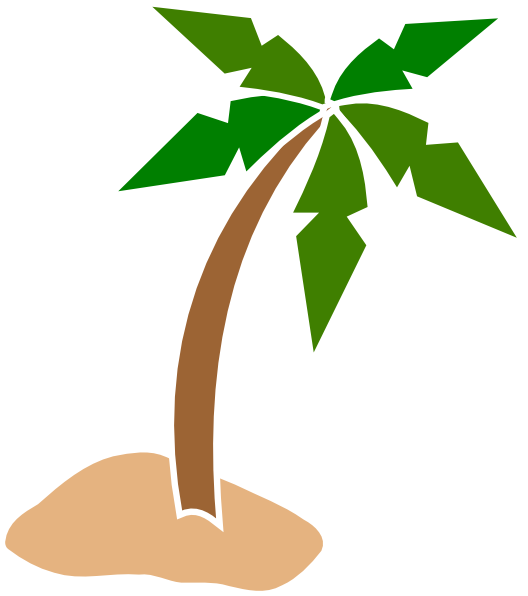 528x596 Coconut Tree Sunset Clipart