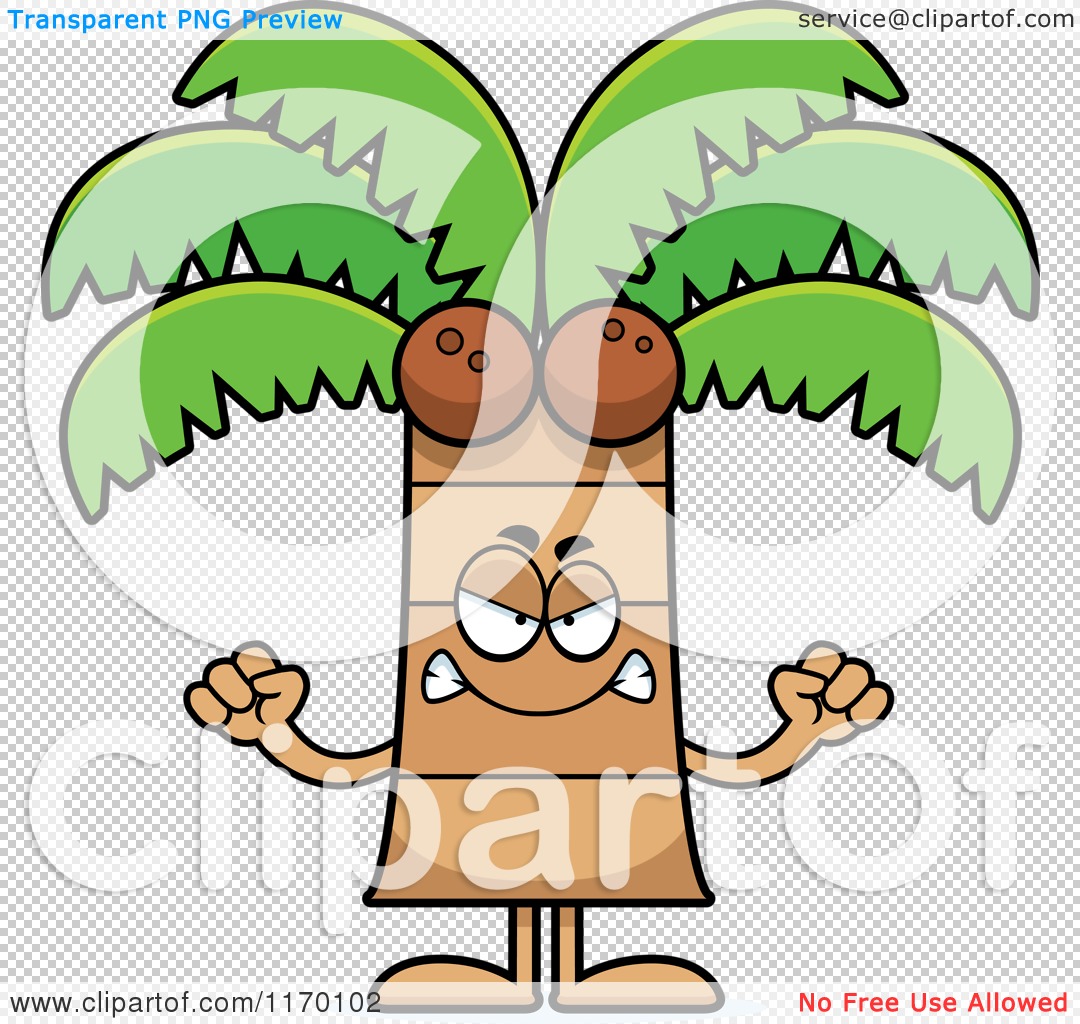 1080x1024 Cartoon Of A Mad Coconut Palm Tree Mascot