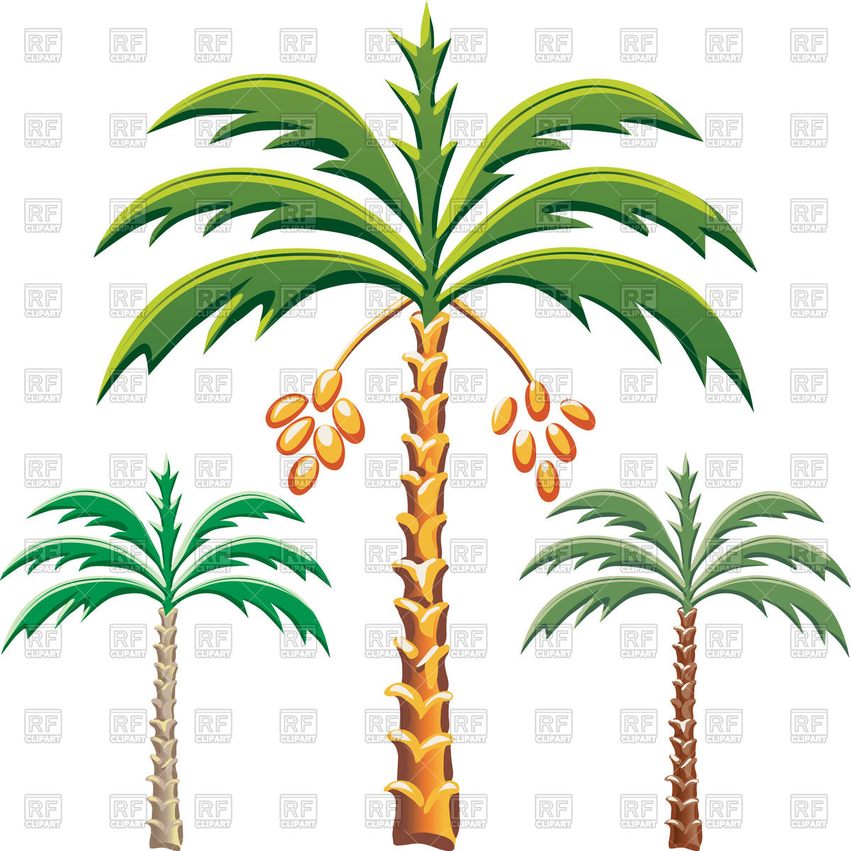 1200x1200 Date Palm Trees Royalty Free Vector Clip Art Image