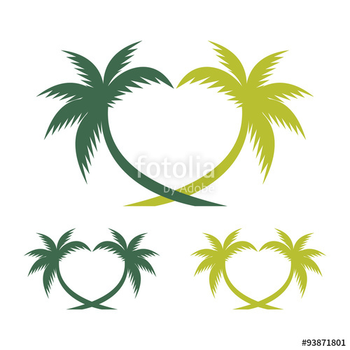 500x500 Palm Tree In Love Form Stock Image And Royalty Free Vector Files