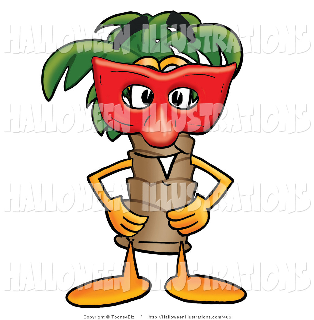 1024x1044 Halloween Clip Art Of A Tropical Palm Tree Mascot Cartoon