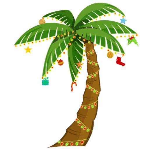512x512 Clip Art Christmas Palm Tree Clipart Wikiclipart