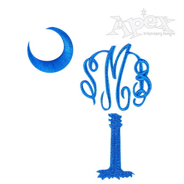 600x600 Heart Palm Trees Embroidery Desgin