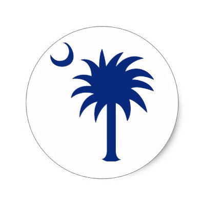 400x400 South Carolina Palmetto And Crescent Moon Sticker