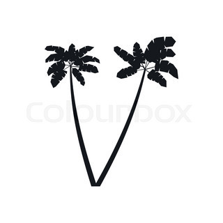 320x320 Palm Tree Silhouette Stock Vector Colourbox