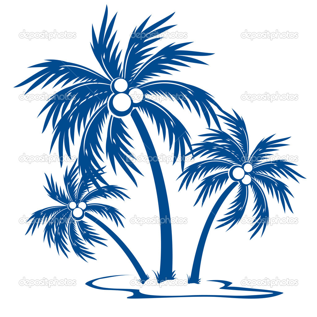 1024x1024 Coconut Tree Silhouette Clipart