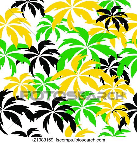 450x470 Clip Art Of Palm Trees In Jamaica Colors. Seamless Background