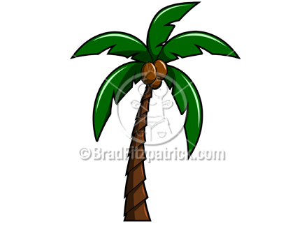 432x324 Curved Palm Tree Clipart