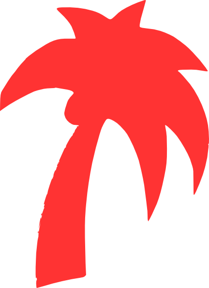 432x595 Palm Tree Light Red Clip Art