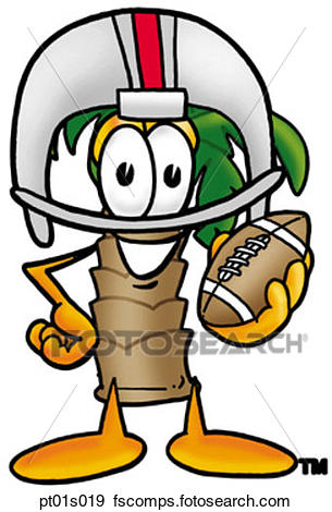 305x470 Clip Art Of Palm Tree Playing Football Pt01s019