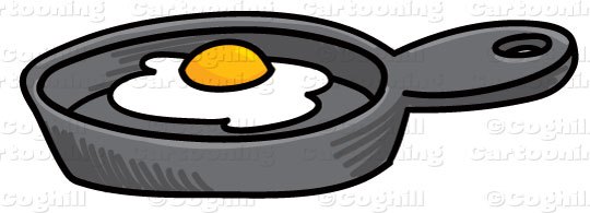 540x195 Cartoon Frying Pan Amp Egg Clip Art Clip Art Stock Illustration