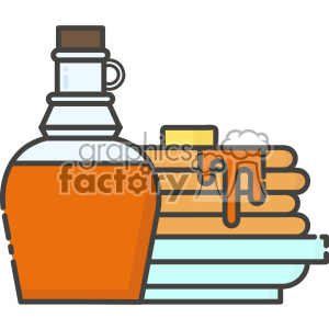 300x300 Royalty Free Pancakes And Syrup Vector Clip Art Images 403840
