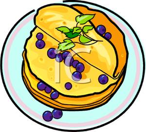 300x270 Pancakes With Blueberries