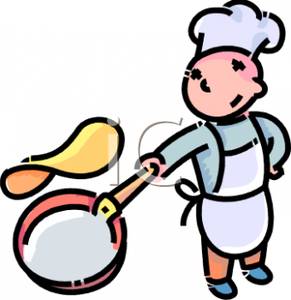 291x300 Chef Flipping A Pancake