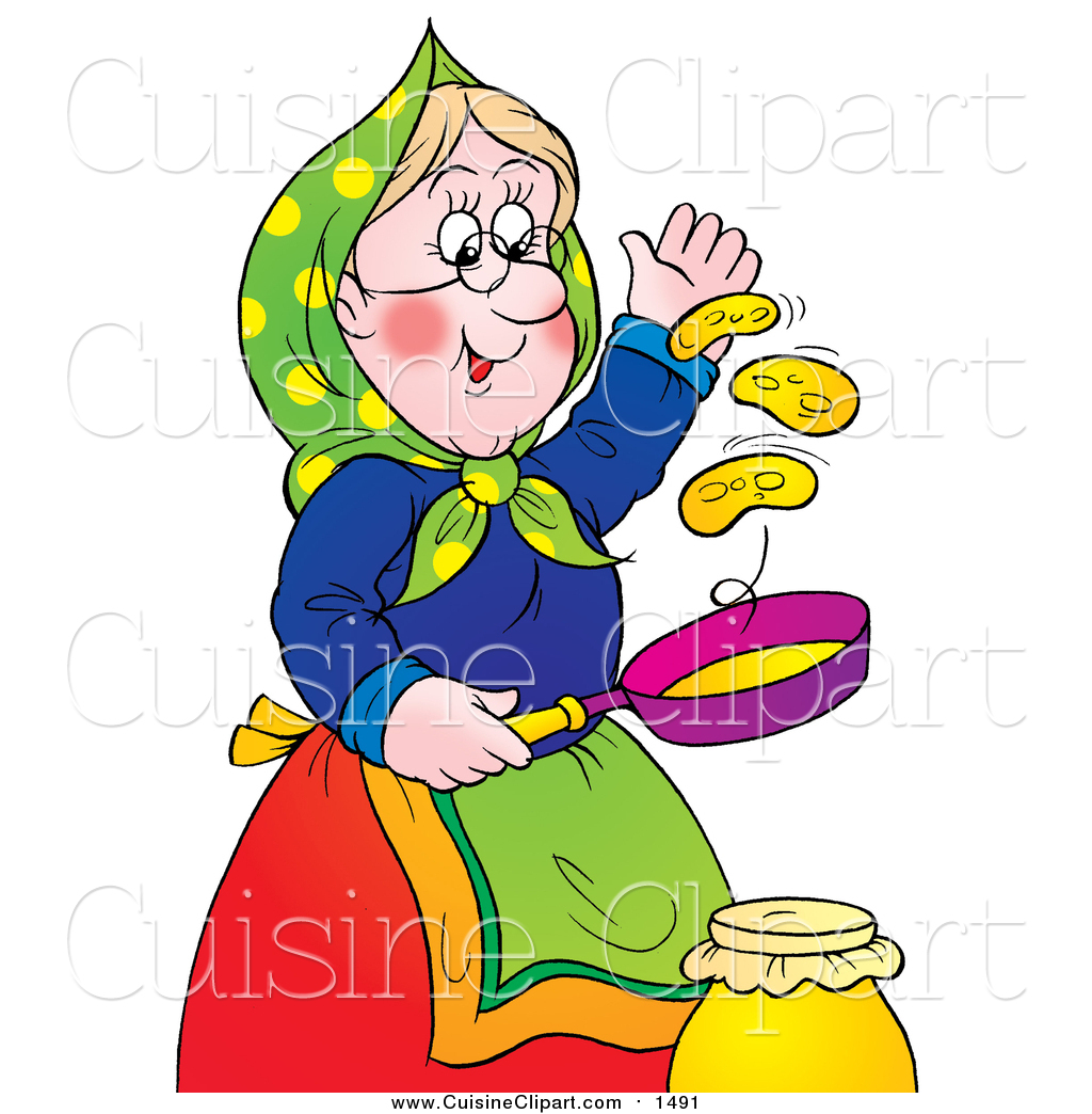 1024x1044 Cuisine Clipart Of A Happy Granny Flipping Pancakes By Alex