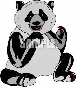 263x300 Art Image A Panda Bear Sitting Down
